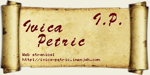 Ivica Petrić vizit kartica